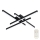 Top Light - LED Hämardatav pinnale kinnitatav lühter CROSS LED/50W/230V 3000-6500K + kaugjuhtimispult