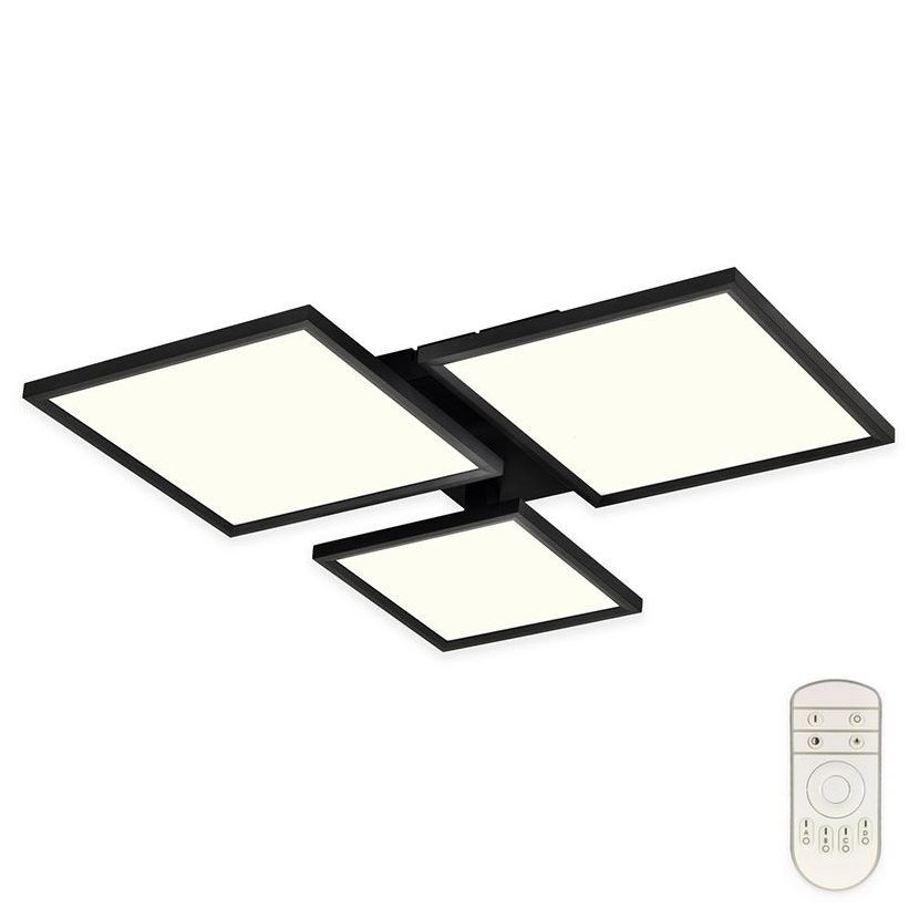 Top Light - LED Hämardatav pinnale kinnitatav lühter MERKUR LED/50W/230V 3000-6500K must + kaugjuhtimispult