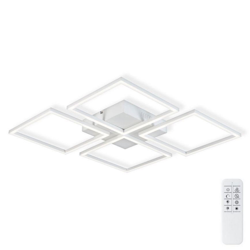 Top Light - LED Hämardatav pinnale kinnitatav lühter RIVIERA 4xLED/16,25W/230V kandiline valge + kaugjuhtimispult