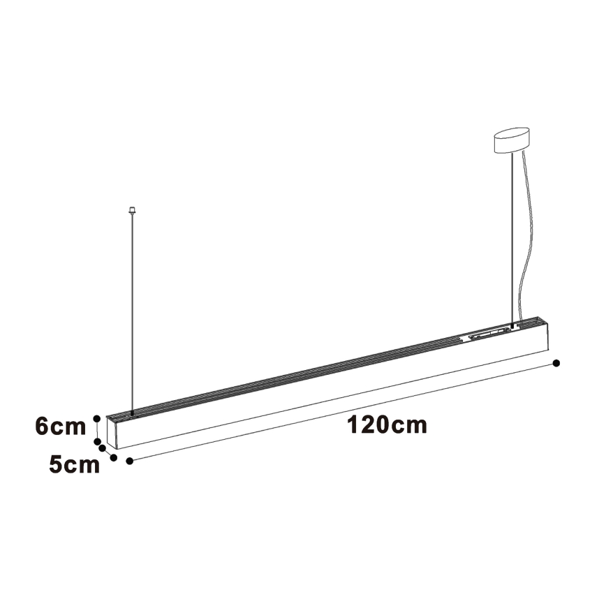 Top Light - LED pinnapealne või rippvalgusti HORIZON LED/40W/230V 3000/4000/6500K valge