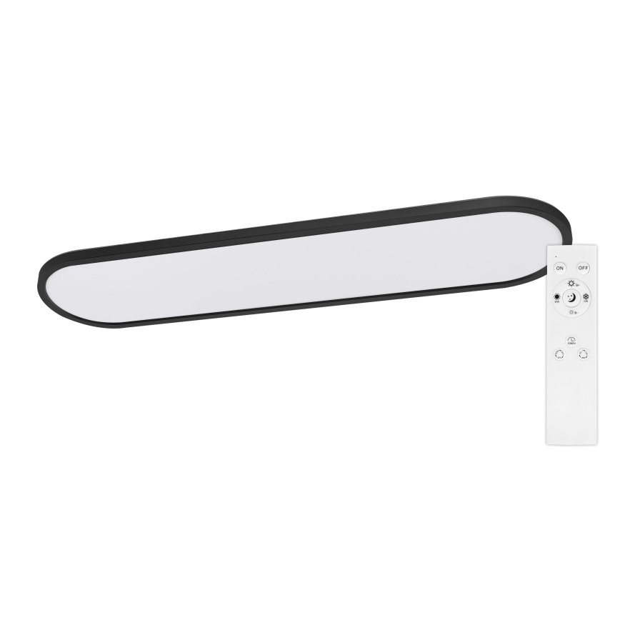 Top Light - LED-hämardatav lae pealepandav/rippvalgusti OVAL LED/36W/230V 3000-6500K must + kaugjuhtimispult