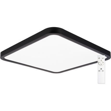 Top Light - LED Hämardatav laevalgusti REVIT LED/36W/230V 3000-6500K 40x40 cm must + kaugjuhtimispult