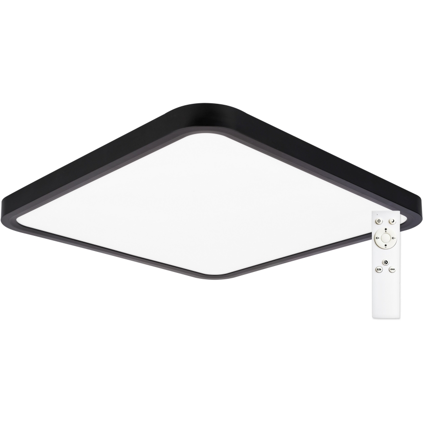 Top Light - LED Hämardatav laevalgusti REVIT LED/36W/230V 3000-6500K 40x40 cm must + kaugjuhtimispult