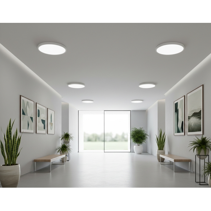 Top Light - LED-laelamp liikumisanduriga REVIT LED/9/12/18W/230V 3000/4000/6500K, läbimõõt 23 cm, valge
