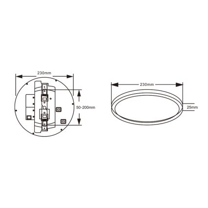 Top Light - LED-laelamp liikumisanduriga REVIT LED/9/12/18W/230V 3000/4000/6500K, läbimõõt 23 cm, valge