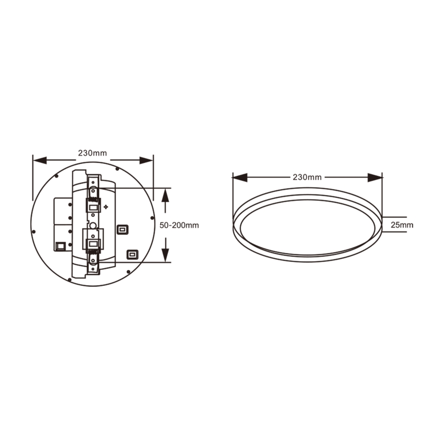 Top Light - LED-laelamp liikumisanduriga REVIT LED/9/12/18W/230V 3000/4000/6500K, läbimõõt 23 cm, valge