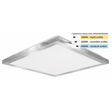 Top Light - LED Laevalgusti vannituppa SILVER LED/10W/230V IP44 3000/4000/6500K 28x28 cm matt kroom