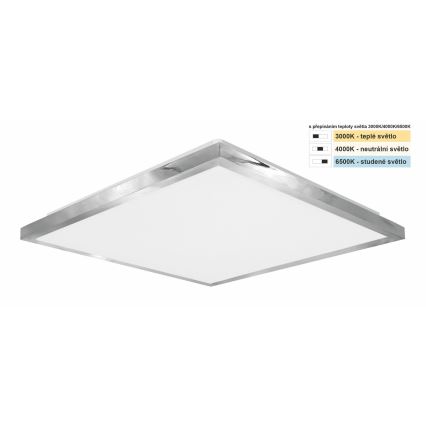 Top Light - LED Laevalgusti vannituppa SILVER LED/24W/230V IP44 3000/4000/6500K 38x38 cm matt kroom