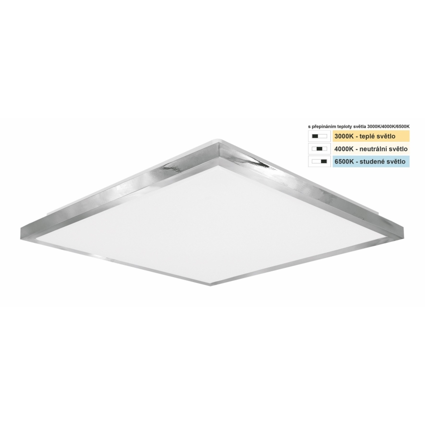 Top Light - LED Laevalgusti vannituppa SILVER LED/24W/230V IP44 3000/4000/6500K 38x38 cm matt kroom
