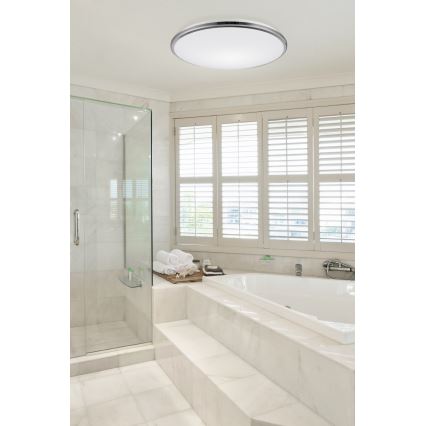 Top Light - LED Laevalgusti vannituppa SILVER LED/24W/230V IP44 3000/4000/6500K d. 39 cm läikiv kroom