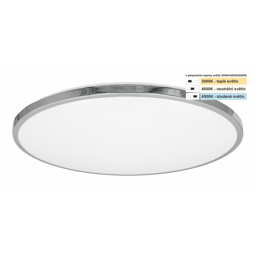 Top Light - LED Laevalgusti vannituppa SILVER LED/24W/230V IP44 3000/4000/6500K d. 39 cm läikiv kroom