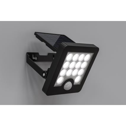 Top Light - LED Päikesepaneeliga prožektor seinale koos anduriga HELEON S LED/5W/3,7V IP65 4000K 1800 mAh