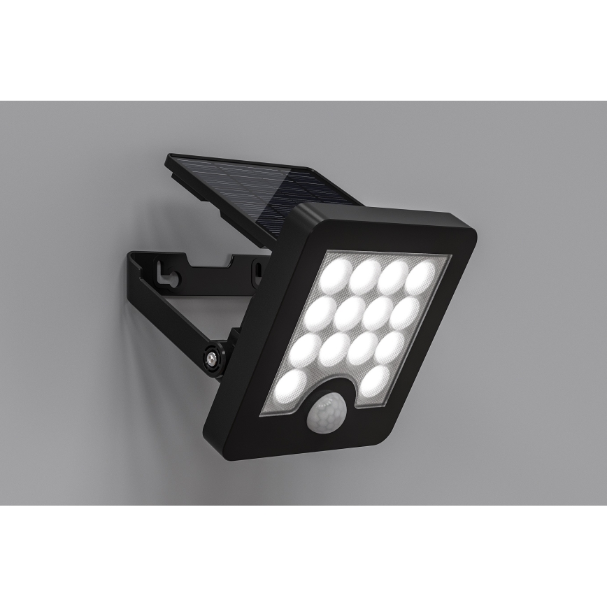 Top Light - LED Päikesepaneeliga prožektor seinale koos anduriga HELEON S LED/5W/3,7V IP65 4000K 1800 mAh