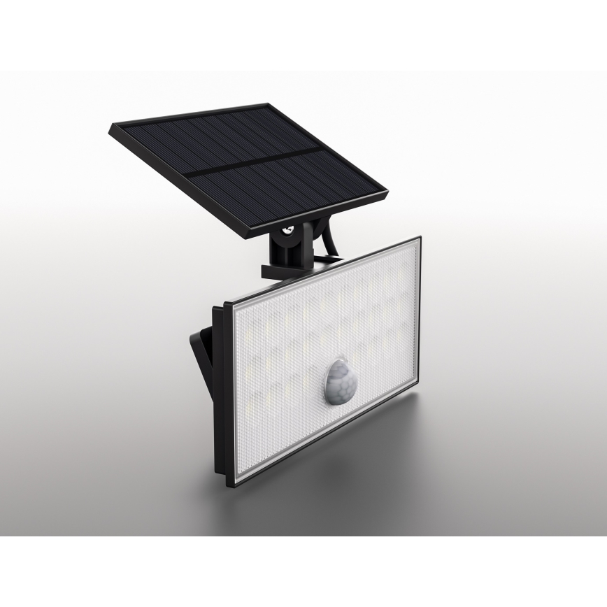 Top Light - LED Päikesepaneeliga prožektor seinale koos anduriga HELEON VARIO LED/8W/3,7V IP65 4000K 2200 mAh + kaugjuhtimispult