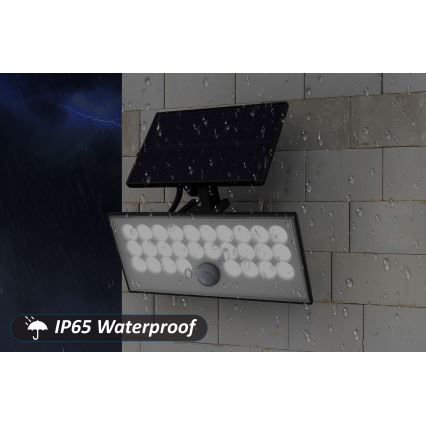 Top Light - LED Päikesepaneeliga prožektor seinale koos anduriga HELEON VARIO LED/8W/3,7V IP65 4000K 2200 mAh + kaugjuhtimispult