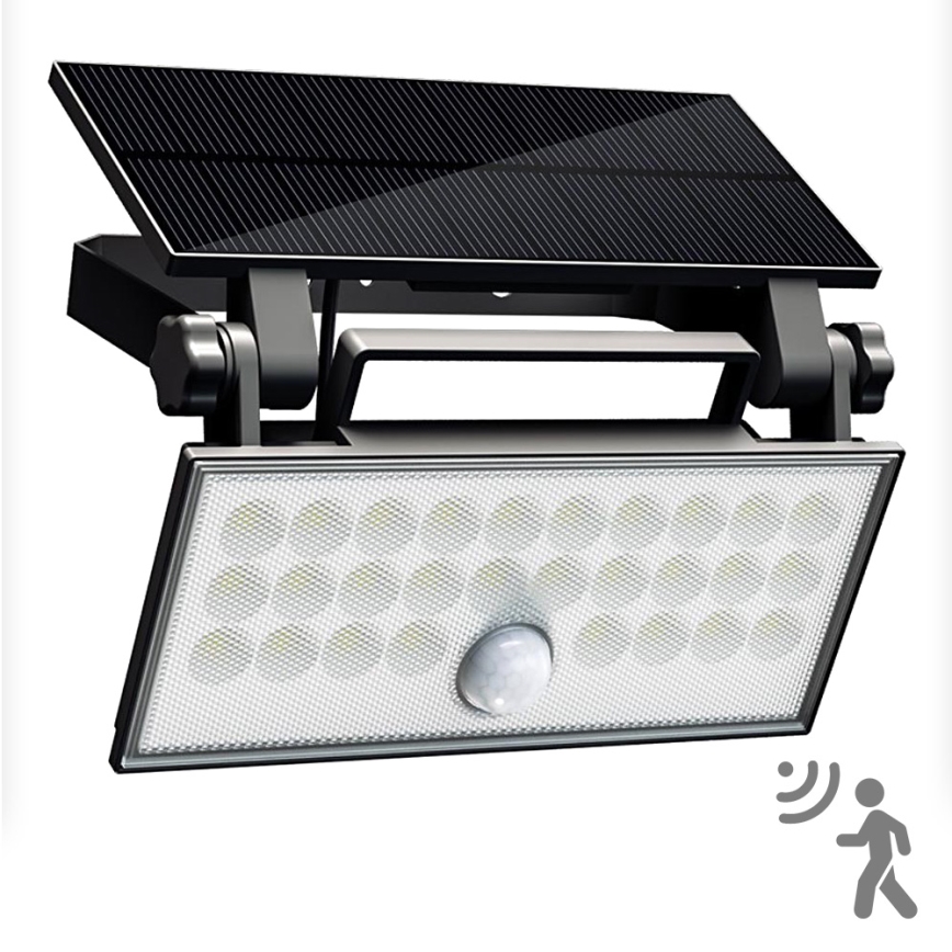 Top Light - LED Päikesepaneeliga prožektor seinale koos anduriga HELEON PRO LED/8W/3,7V IP65 4000K 2600 mAh