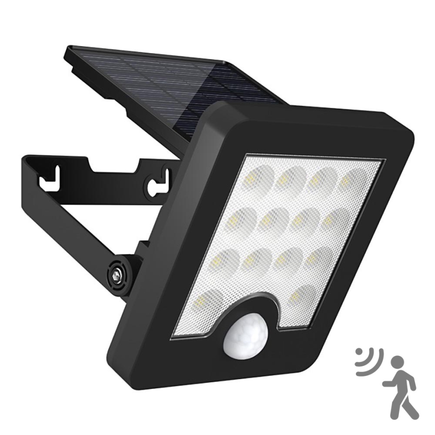 Top Light - LED Päikesepaneeliga prožektor seinale koos anduriga HELEON S LED/5W/3,7V IP65 4000K 1800 mAh