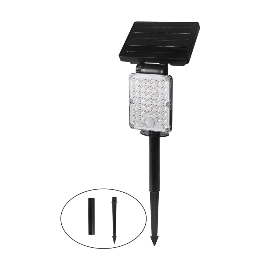 Top Light - LED päikesevalgusti koos anduriga 3-ühes ZENITH LED/10W/3,7V 3000/4000/6500K IP54 2400 mAh