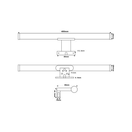 Top Light - LED Peeglivalgustus vannituppa OREGON LED/7W/230V 40 cm IP44