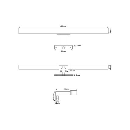 Top Light - LED Peeglivalgustus vannituppa OREGON LED/7W/230V 40 cm IP44