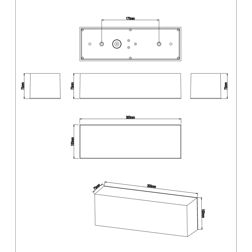 Top Light - LED Seinavalgusti vannituppa BOXTER LED/12W/230V IP65 4000K