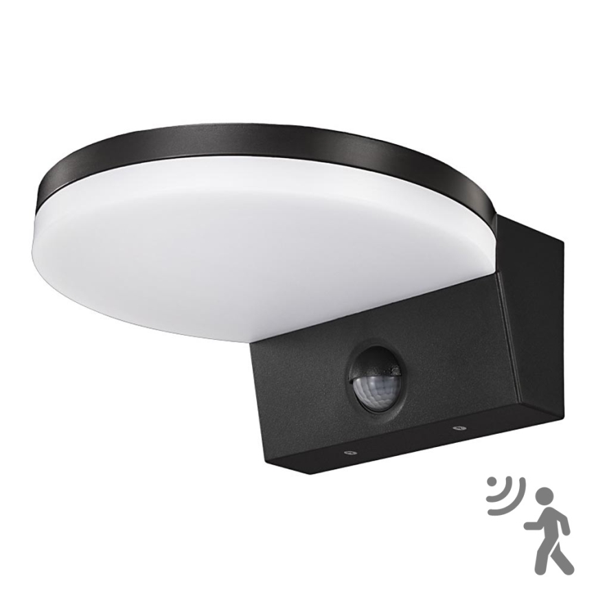 Top Light - LED Väli seinavalgusti koos anduriga NOVARA LED/15W/230V IP65 must