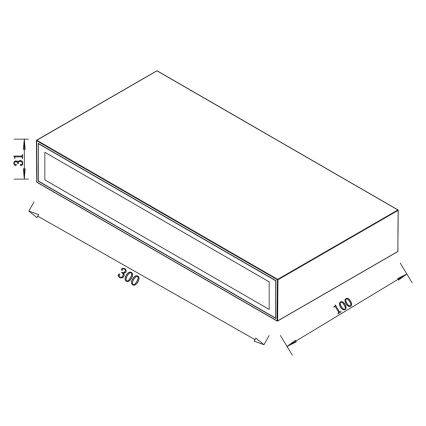 Top Light - LED Väli seinavalgusti OBLIGO LED/12W/230V IP65 must