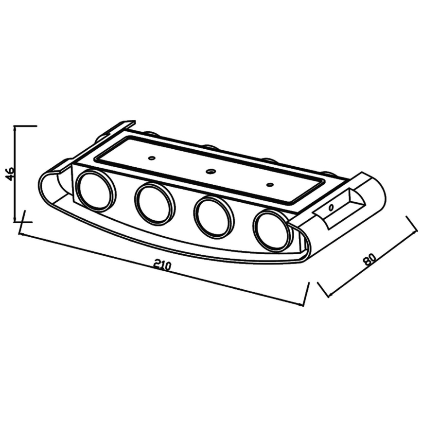 Top Light - LED Väli seinavalgusti RAY B LED/8W/230V IP44 4000K valge