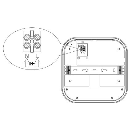Top Light - LED Välisseinavalge liikumis- ja pimenemisanduriga BARI LED/20W/230V 4000K IP65