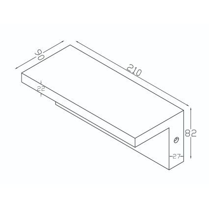 Top Light - LED välisseinavalgusti ELON LED/10W/230V 3000/4000/6000K IP54 must