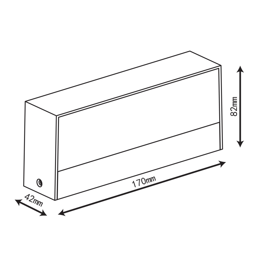 Top Light - LED välisseinavalgusti IMOLA LED/10W/230V 3000/4000/6000K IP54 17 cm must