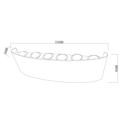 Top Light - LED välisseinavalgusti RAY LED/10W/230V 3000/4000/6500K IP54 must