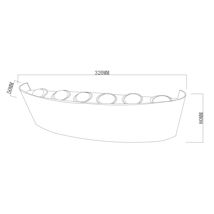 Top Light - LED välisseinavalgusti RAY LED/10W/230V 3000/4000/6500K IP54 must