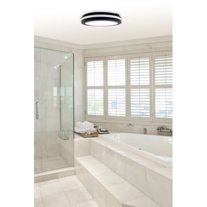 Top Light - LED-vannitoa laelamp COMET LED/40W/230V 3000/4000/6500K IP54, must, läbimõõt 40 cm