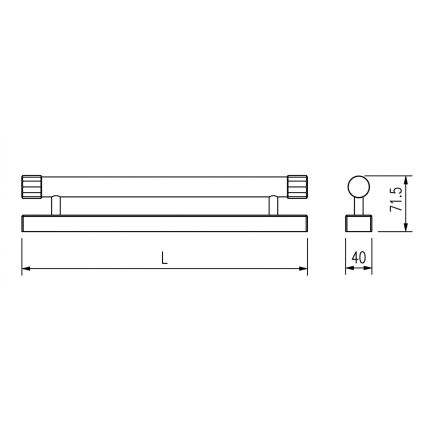 Top Light - LED vannitoa peegli valgustus TURIA LED/8W/230V 3000/4000/6500K IP44 40 cm must