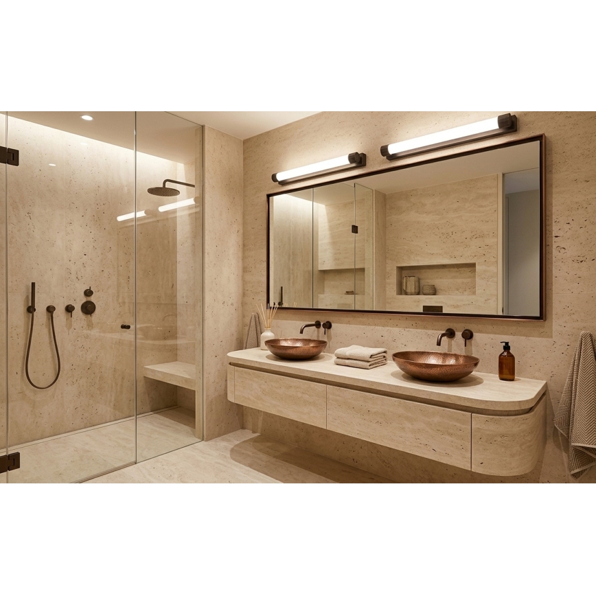 Top Light - LED vannitoa peeglivalgusti TURIA LED/12W/230V 3000/4000/6500K IP44 60 cm must