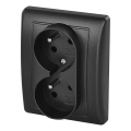 Topelt pistikupesa 250V/16A antratsiit