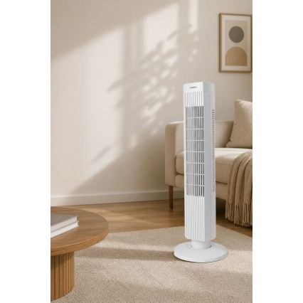 Torni ventilaator 50W/230V 74,5 cm valge