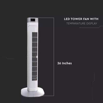 Tornventilaator temperatuurinäidiku ja juhtpuldiga 55W/230V