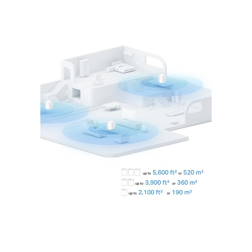TP-Link - 3-osaline Wi-Fi 6 mesh-süsteem kogu kodu katvuseks Deco X10