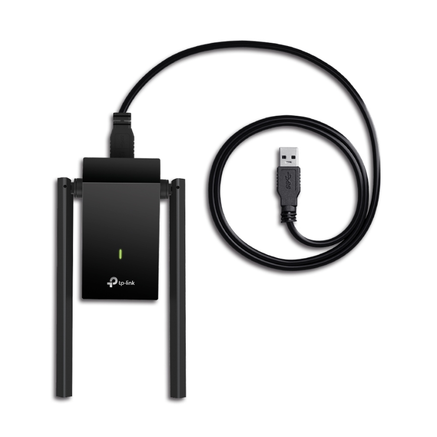 TP-Link - Traadita USB-võrguadapter kõrge võimendusega antennidega Archer T4U Plus Wi-Fi