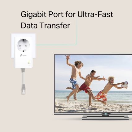 TP-Link - gigabitine Powerline Wi-Fi-komplekt läbilaske pistikupesaga