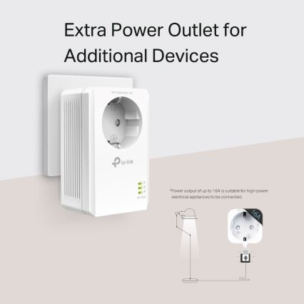 TP-Link - gigabitine Powerline Wi-Fi-komplekt läbilaske pistikupesaga