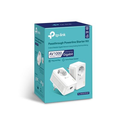 TP-Link - gigabitine Powerline Wi-Fi-komplekt läbilaske pistikupesaga