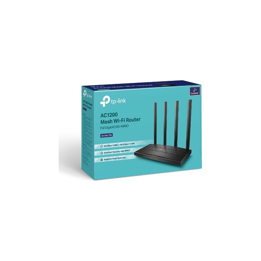 TP-Link - juhtmevaba gigabitine MU-MIMO ruuter Archer C6 V3.2 Wi-Fi
