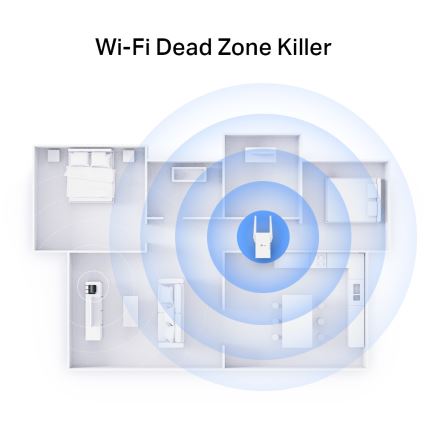 TP-Link - Kahe ribaga Wi‑Fi 6 vahemiku pikendaja RE705X