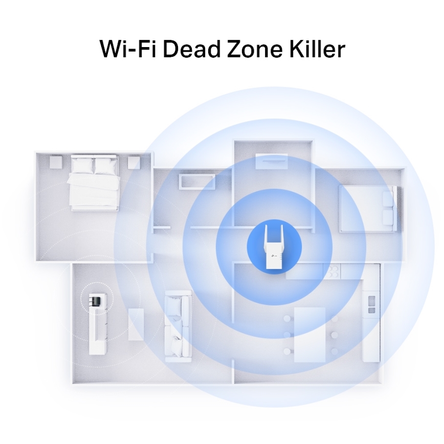 TP-Link - Kahe ribaga Wi‑Fi 6 vahemiku pikendaja RE705X