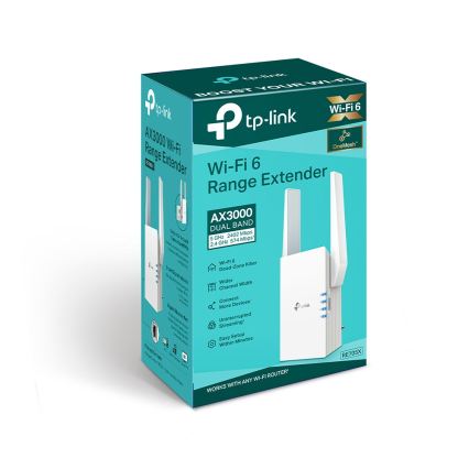 TP-Link - Kahe ribaga Wi‑Fi 6 vahemiku pikendaja RE705X