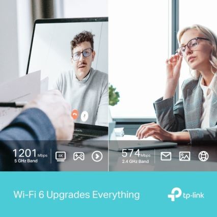 TP-Link - kahe sagedusribaga traadita USB-adapter Wi‑Fi 6 toega