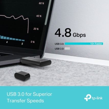 TP-Link - kahe sagedusribaga traadita USB-adapter Wi‑Fi 6 toega